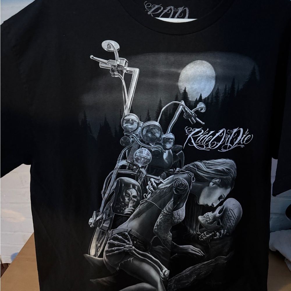 Ride or Die Black Graphic Tee